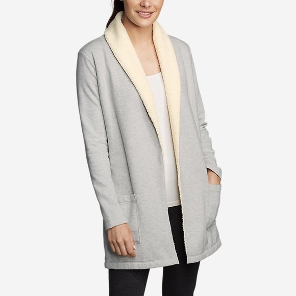 camp fleece sherpa cardigan